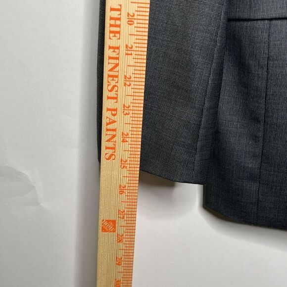 JOE Joseph Abboud 36R/30 Blazer Jacket Wool Coat Slim Fit Grey/Black Plaid Camo - Picture 14 of 15